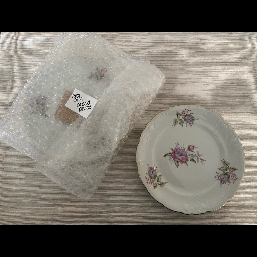 Bread Plates with Flower Designs